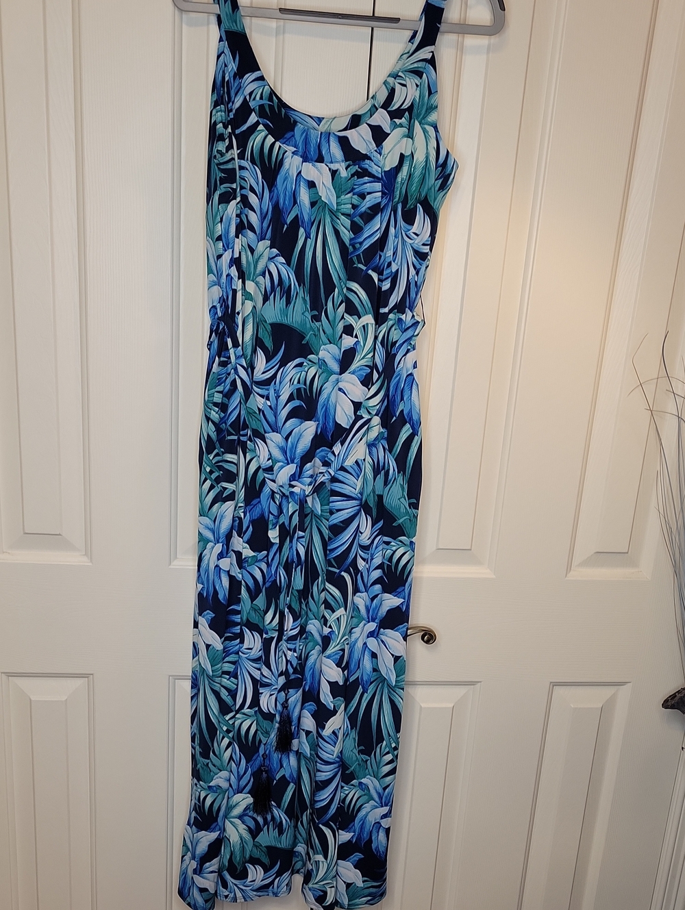 Tommy Bahama Navy, Blue & Teal Tropical Maxi Dress